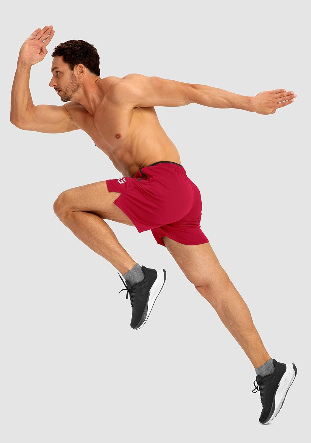 Men'S Running Shorts with Zipper Pockets Quick Dry Gym Athletic Workout 5" Shorts for Men