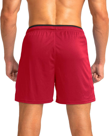Men'S Running Shorts with Zipper Pockets Quick Dry Gym Athletic Workout 5" Shorts for Men